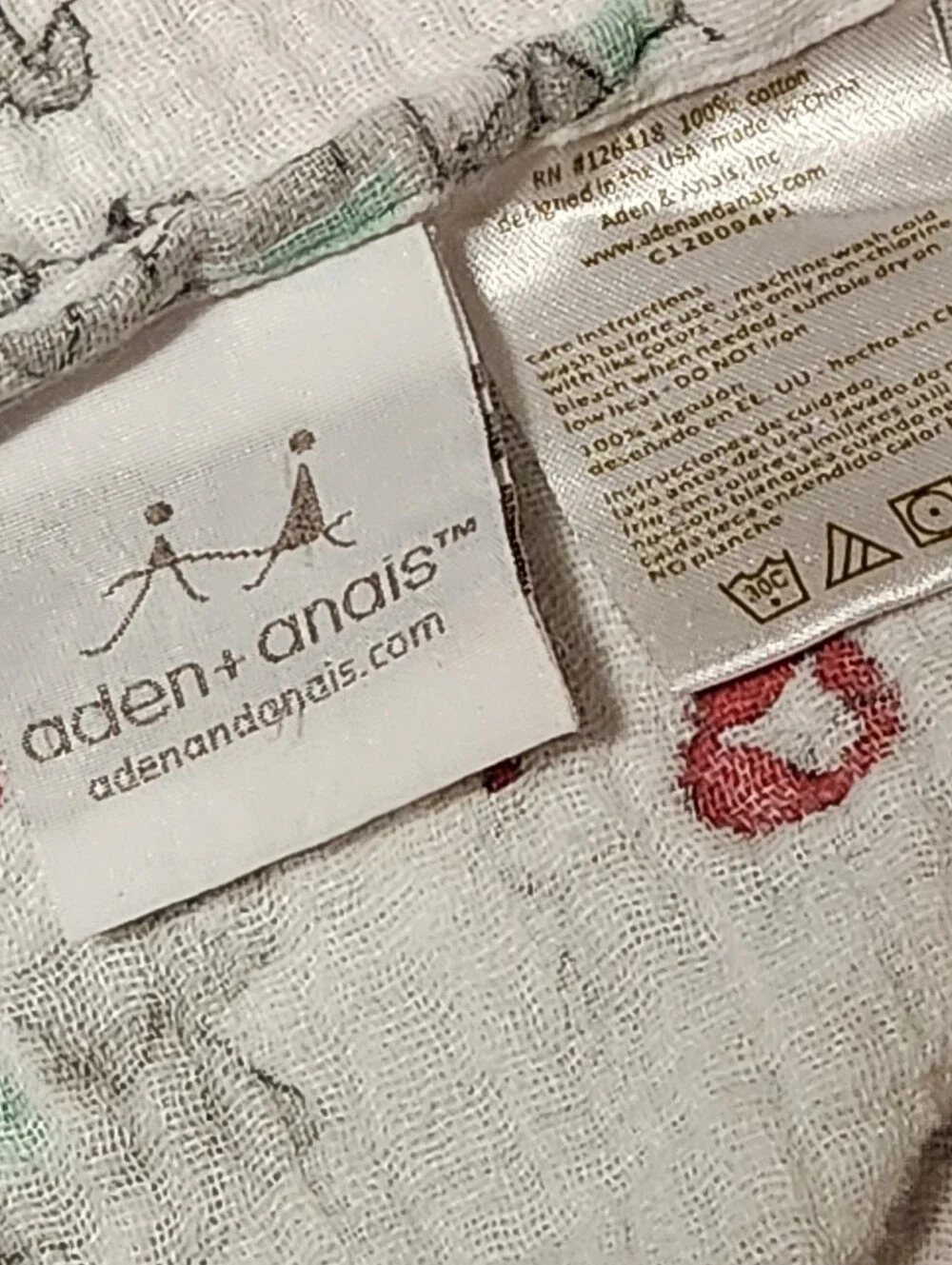 Aden + Anais Zoo Circus Animals Muslin Swaddle Baby Recieving Blanket